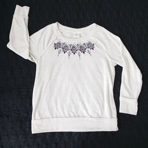 Knox rose target thin embroidered sweater top